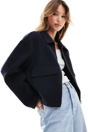 ASOS Clean formal bomber in navy