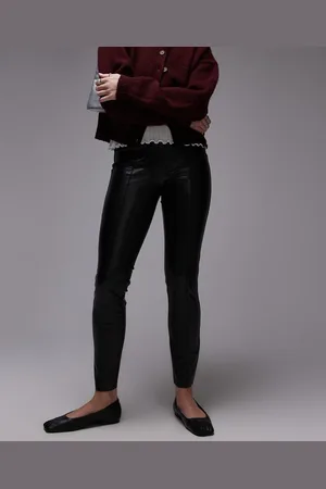 Topshop Faux leather skinny trouser in