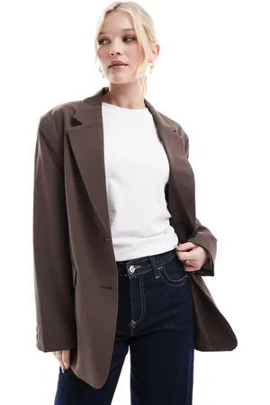 Pull&Bear Oversized mansy blazer in dark