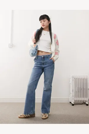 Miss Selfridge Flare wide leg jean in mid