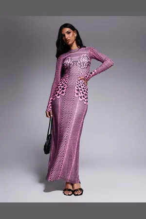 AFRM Didi maxi dress fully lined in pink petal