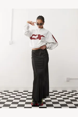 COLLUSION Satin slip maxi skirt in