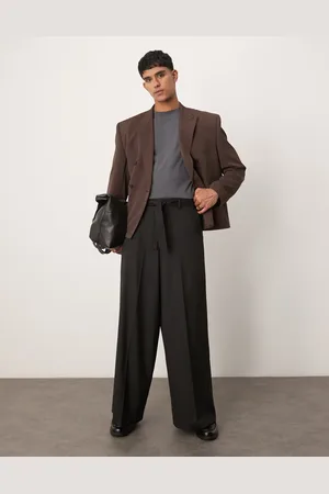 ASOS Smart extreme wide trousers with belt in