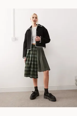 Monki Short jacket in with contrast stitching