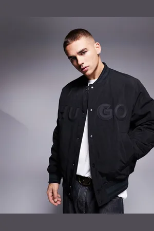 HUGO BOSS Relaxed fit chest logo bomber jacket in