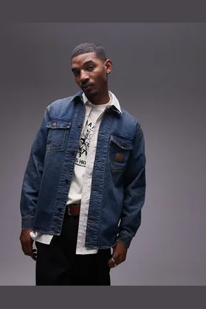 Carhartt Lincoln shirt jacket in mid wash