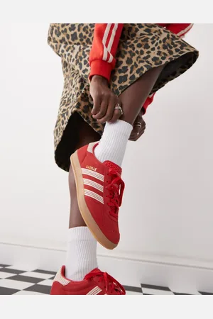 adidas Gazelle Indoor trainers in and cream crochet