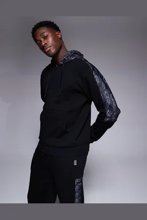 EA7 Armani zip hoodie co-ord with logo tape detail in