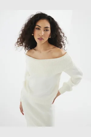 River Island Bardot jumper co-ord in cream