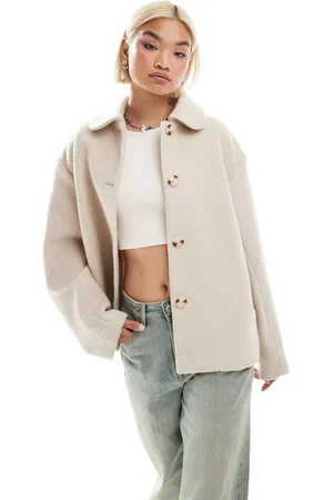 Monki Coat in light beige