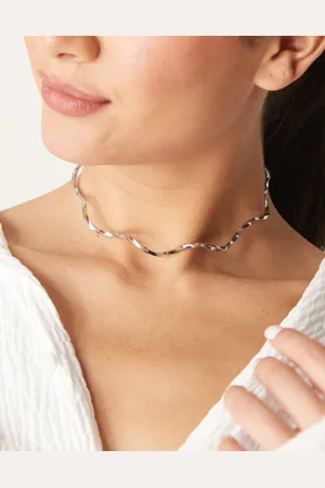 ASOS Torque choker with wave design in tone