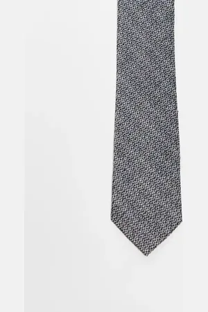 ASOS Textured tie in charcoal