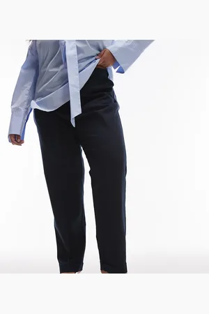 MANGO Curve suit slim trouser in navy