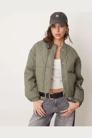 New Look Padded bomber jacket in khaki