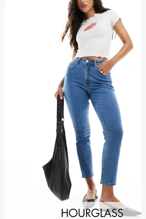 ASOS Hourglass comfort slim fit jeans in clean mid