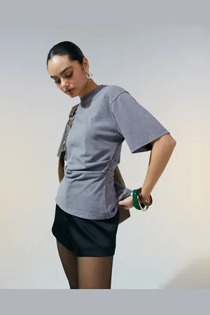 ASOS Corset waist t-shirt in washed