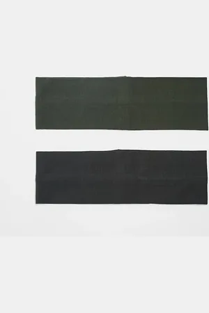 Weekday Jersey headband 2-pack in khaki and mole