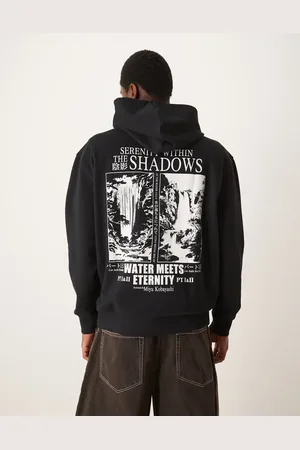 ASOS Oversized hoodie with monochrome print in