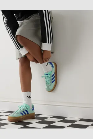 adidas Gazelle Bold platform trainers in mint and