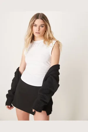 ASOS Ruched cap sleeve tee in