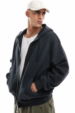 Cotton On Cotton On box fit zip up hoodie in