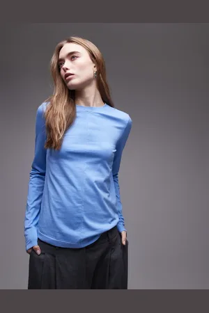 & OTHER STORIES & jersey fitted long sleeve top with front seam in