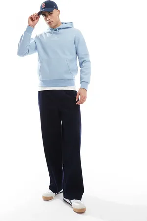Ralph Lauren Central script logo double knit hoodie in light marl