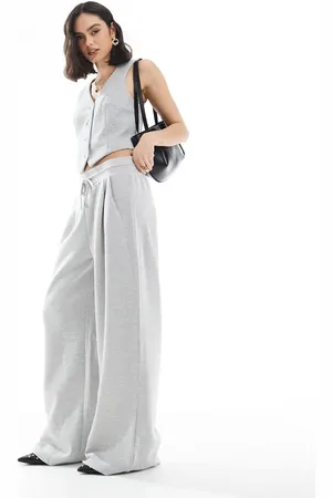 VERO MODA Wide leg jersey jogger co-ord in light melange