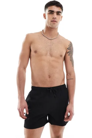 River Island Seersucker swim trunks in