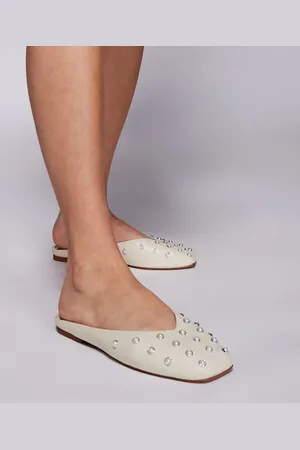 River Island Studded mule shoe in cream