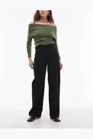 ARKET Lupine stretch cotton high rise wide leg jeans in