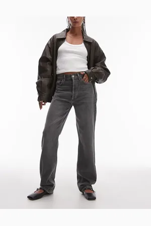 Topshop Kort high rise straight jean in