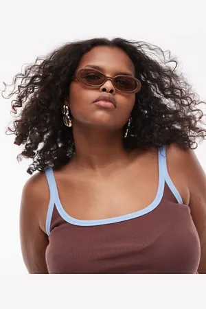 Le Specs Outta love oval sunglasses in cocoa with mocha lens