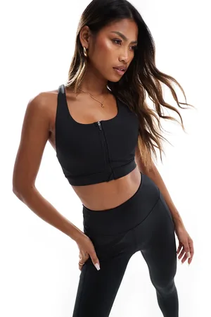 ASOS 4505 Icon zip front high support sports bra in