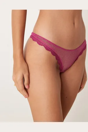 Free People Midweek bikini brief co-ord in magenta