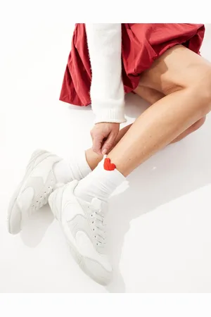 Bershka Faux suede trainers in