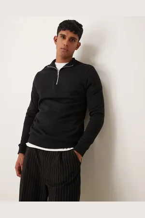 ASOS Essential sweatshirt with quarter zip in