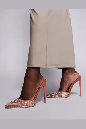 Simmi London Simmi London Thia embellished detail high heeled mule in chocolate