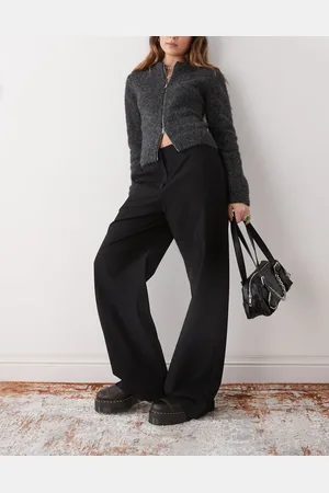Weekday Wide leg tailored trousers in