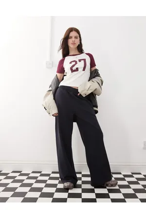 Weekday Loose fit heavy weight jersey wide leg joggers in