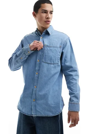 JACK & JONES Long sleeve denim shirt in light
