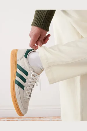 adidas Handball Spezial trainers in cream and green