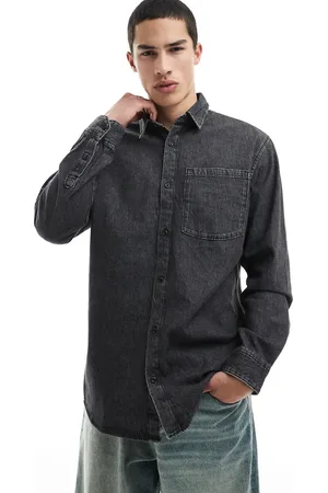 JACK & JONES Long sleeve denim shirt in washed