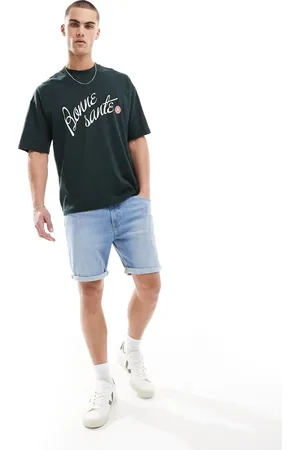 Lee Rider slim fit shorts in light wash
