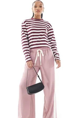 ASOS Petite pull on trousers with contrast panel in