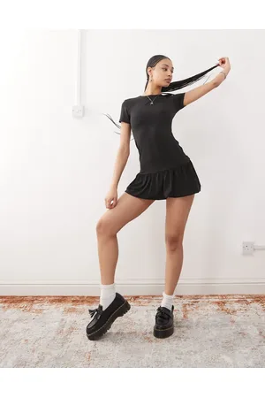 Weekday Bubble hem t-shirt mini dress in