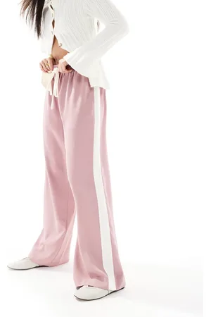 ASOS Pull on trousers with contrast panel in