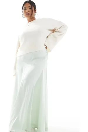 ASOS ASOS DESIGN Curve volume maxi skirt in sage