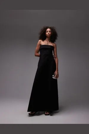 MANGO Capsule bandeau structured midi dress in