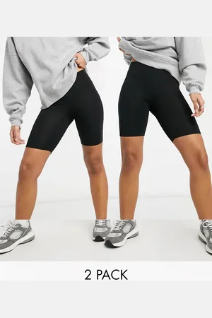 ASOS 2 pack basic legging shorts in